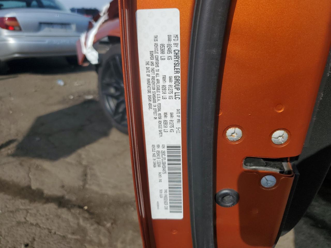 2011 Dodge Challenger Srt-8 VIN: 2B3CJ7DJ3BH584075 Lot: 80370105