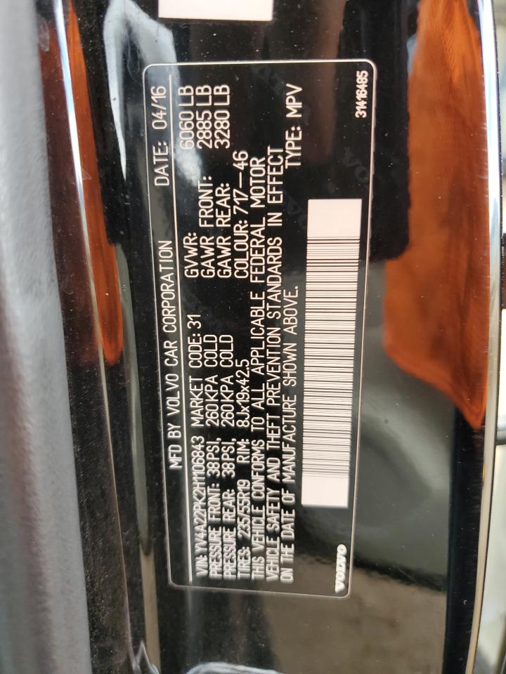 2017 Volvo Xc90 T6 VIN: YV4A22PK2H1106843 Lot: 80707365