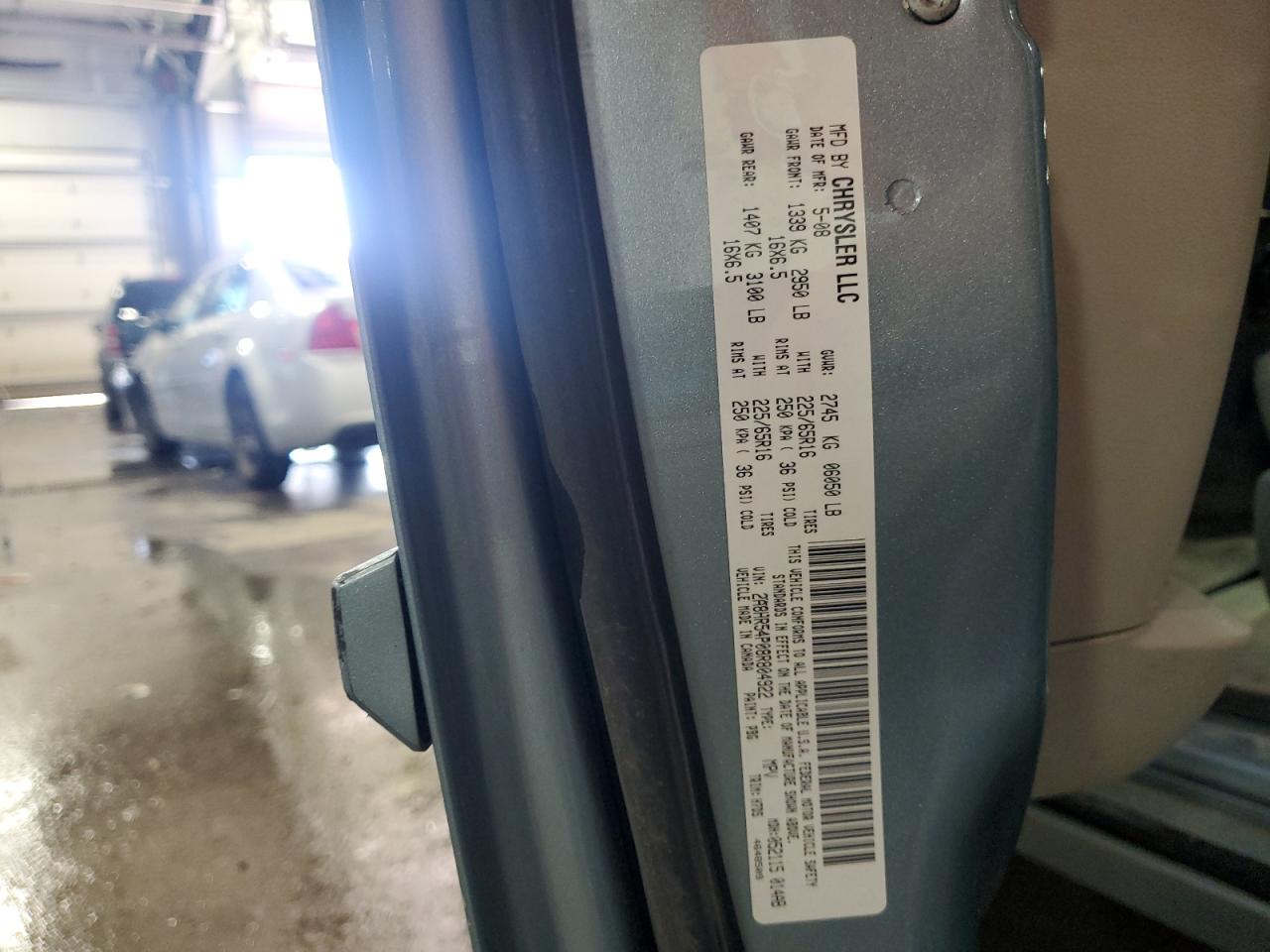 2008 Chrysler Town & Country Touring VIN: 2A8HR54P08R804922 Lot: 83799925