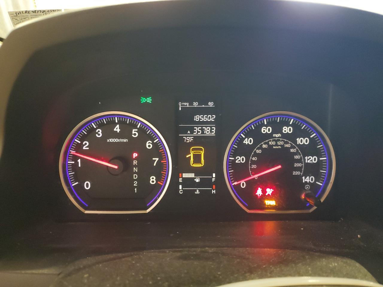 2008 Honda Cr-V Exl VIN: JHLRE48798C054170 Lot: 83839495