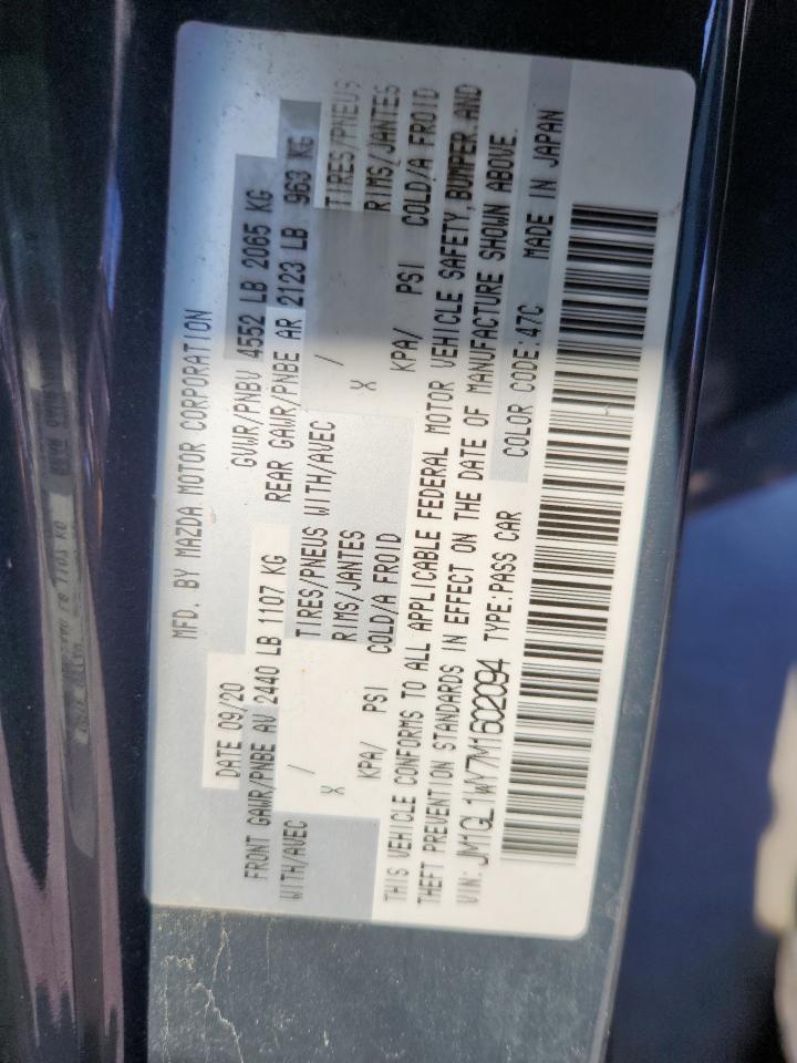 2021 Mazda 6 Grand Touring Reserve VIN: JM1GL1WY7M1602094 Lot: 83842995