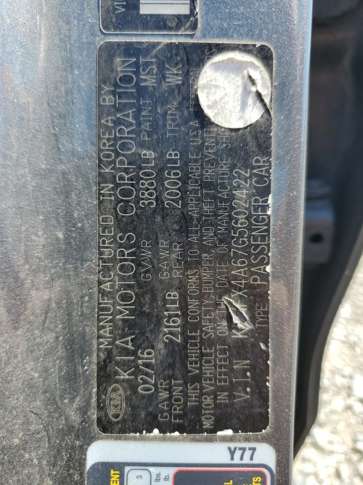 2016 Kia Forte Lx VIN: KNAFX4A67G5602422 Lot: 70682475