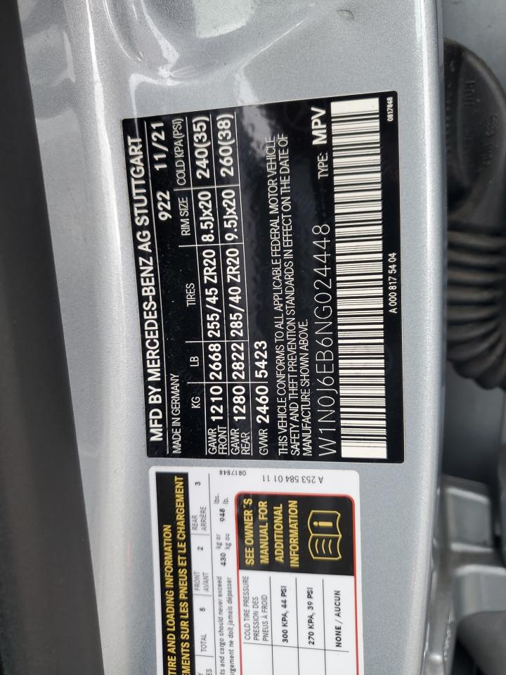 2022 Mercedes-Benz Glc Coupe 43 4Matic Amg VIN: W1N0J6EB6NG024448 Lot: 82114335