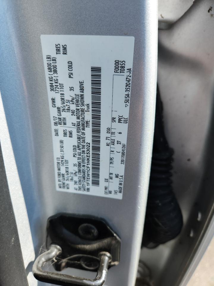 2017 Ford F150 Supercrew VIN: 1FTEW1CF1HKE53022 Lot: 80877995