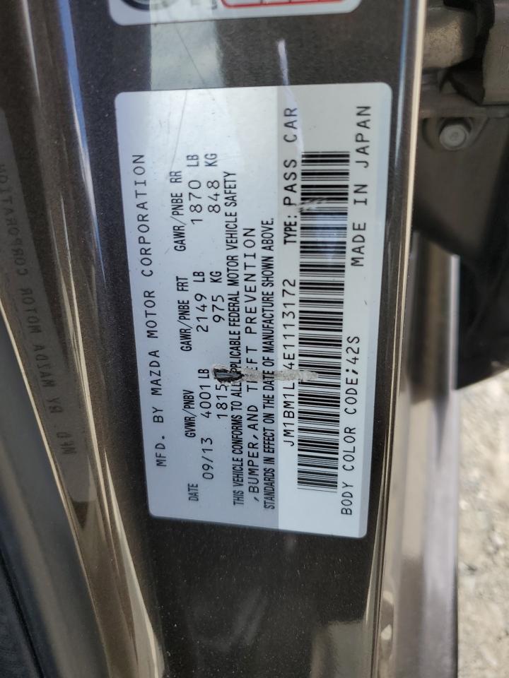 2014 Mazda 3 Touring VIN: JM1BM1L74E1113172 Lot: 81760575