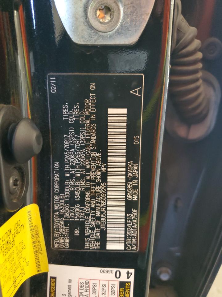 2011 Toyota 4Runner Sr5 VIN: JTEBU5JR7B5059295 Lot: 80667285