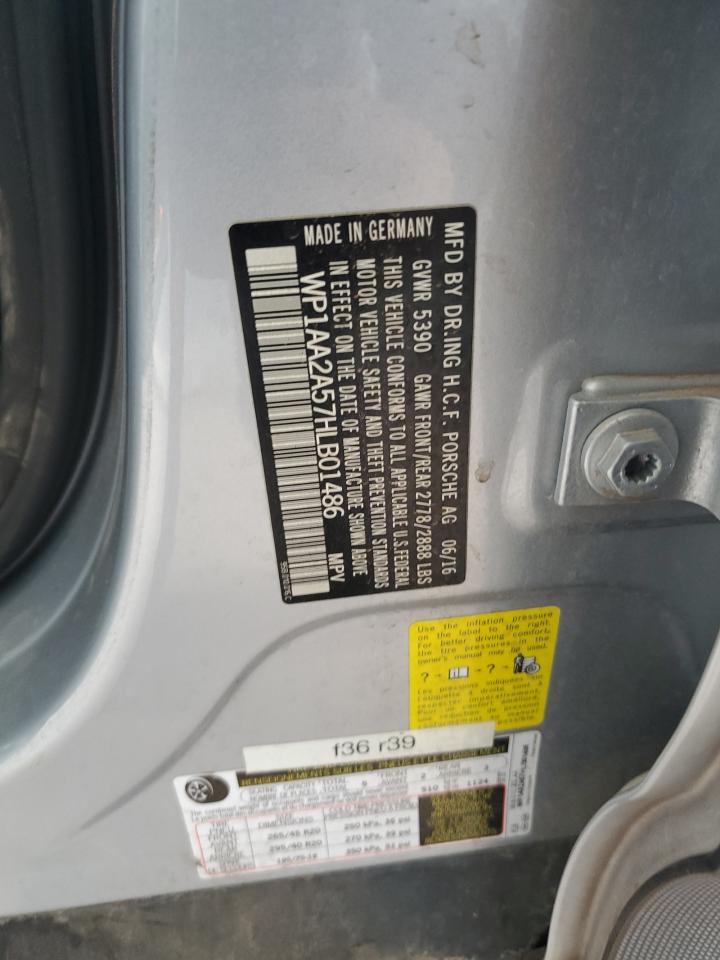 2017 Porsche Macan VIN: WP1AA2A57HLB01486 Lot: 90096295