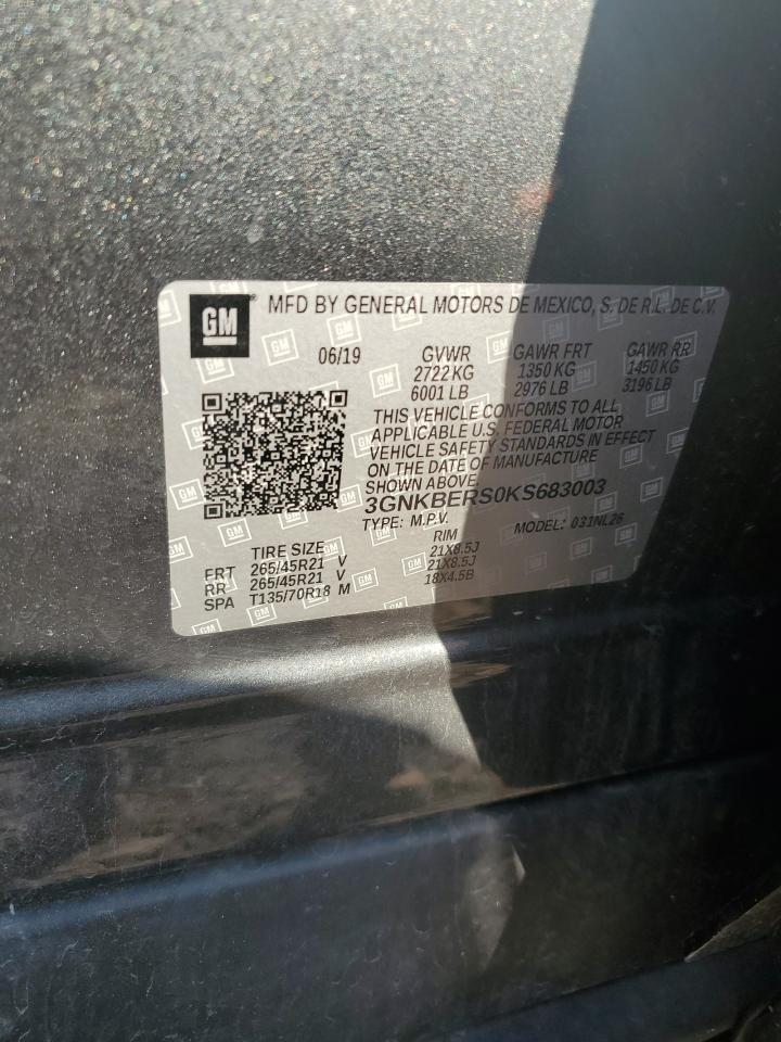 2019 Chevrolet Blazer Rs VIN: 3GNKBERS0KS683003 Lot: 81926615