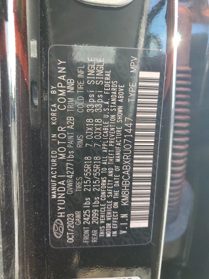 2024 Hyundai Kona Sel VIN: KM8HBCABXRU071447 Lot: 84022135