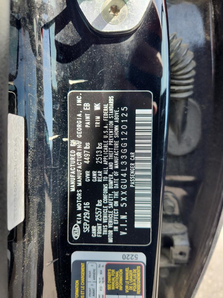 2016 Kia Optima Ex VIN: 5XXGU4L33GG120125 Lot: 81658535