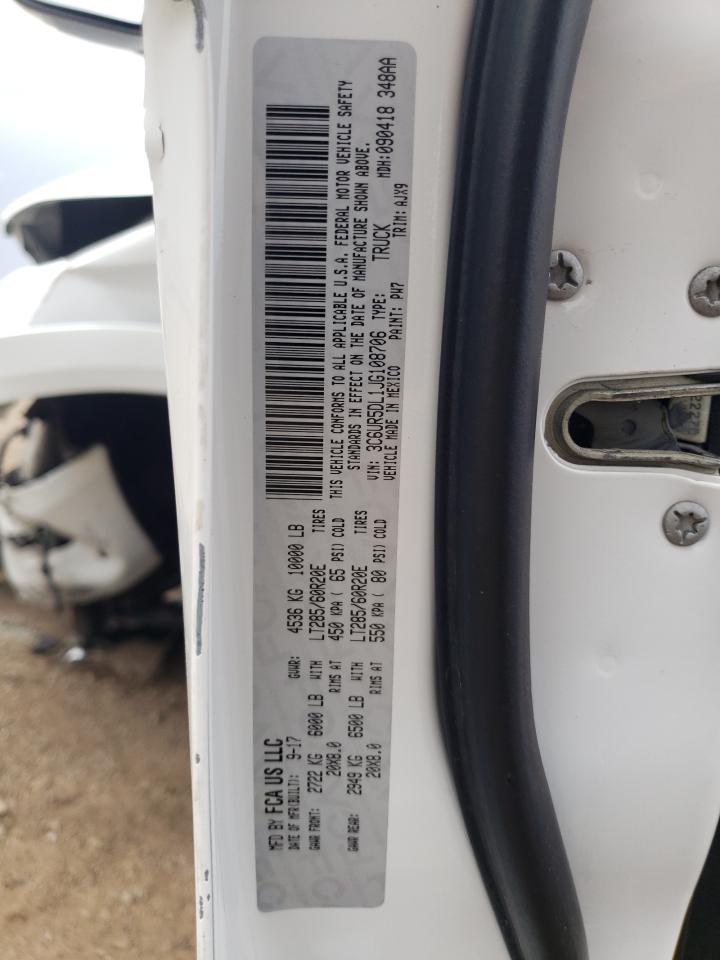 2018 Ram 2500 Slt VIN: 3C6UR5DL1JG108706 Lot: 81665245