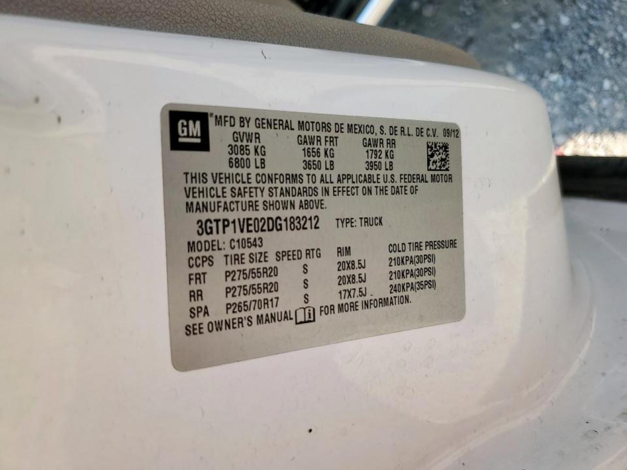 2013 GMC Sierra C1500 Sle VIN: 3GTP1VE02DG183212 Lot: 80834285