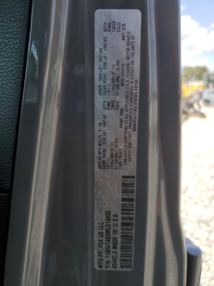 2021 Jeep Gladiator Sport VIN: 1C6HJTAG3ML513493 Lot: 81650065