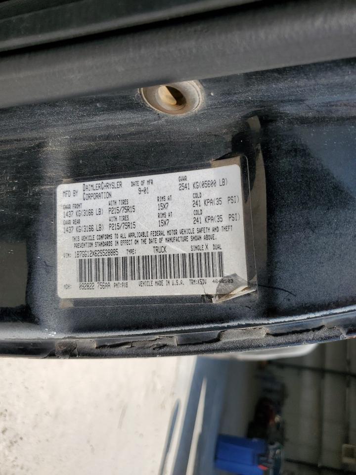 2002 Dodge Dakota Base VIN: 1B7GG12X62S528885 Lot: 80278975