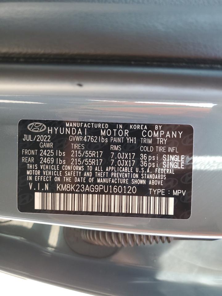 2023 Hyundai Kona Se VIN: KM8K23AG9PU160120 Lot: 71734715