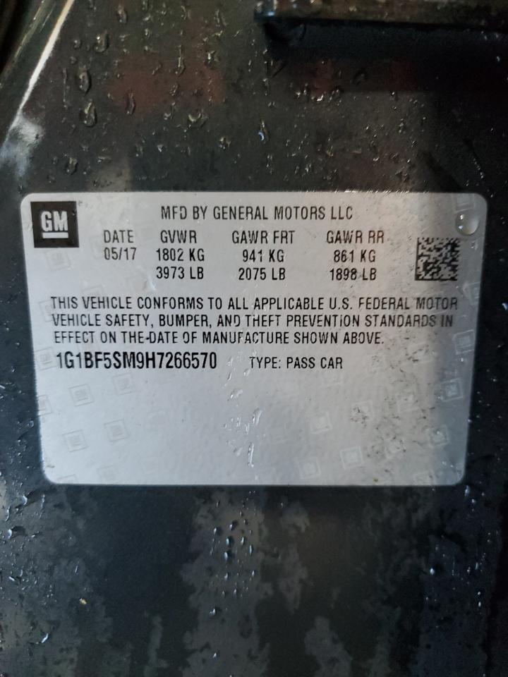 2017 Chevrolet Cruze Premier VIN: 1G1BF5SM9H7266570 Lot: 80027335