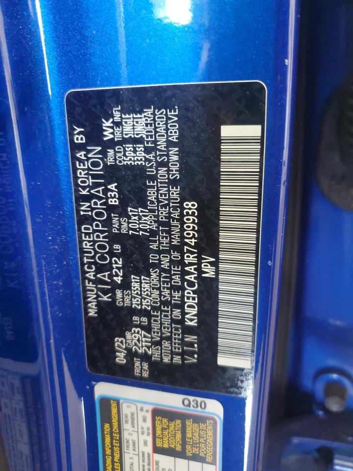 2024 Kia Seltos Lx VIN: KNDEPCAA1R7499938 Lot: 81673465