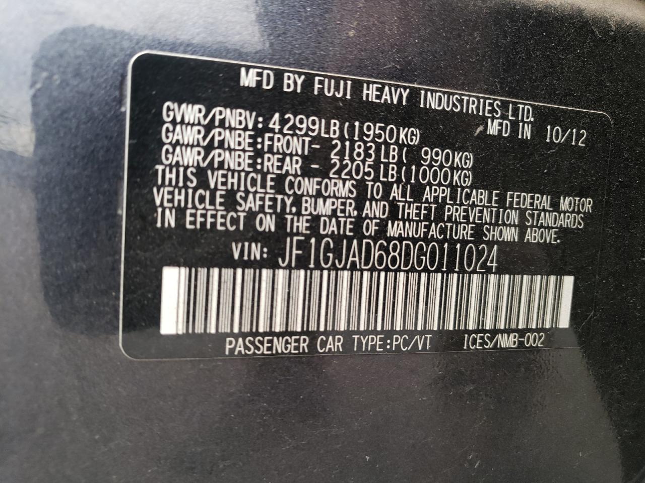 2013 Subaru Impreza Premium VIN: JF1GJAD68DG011024 Lot: 71641005