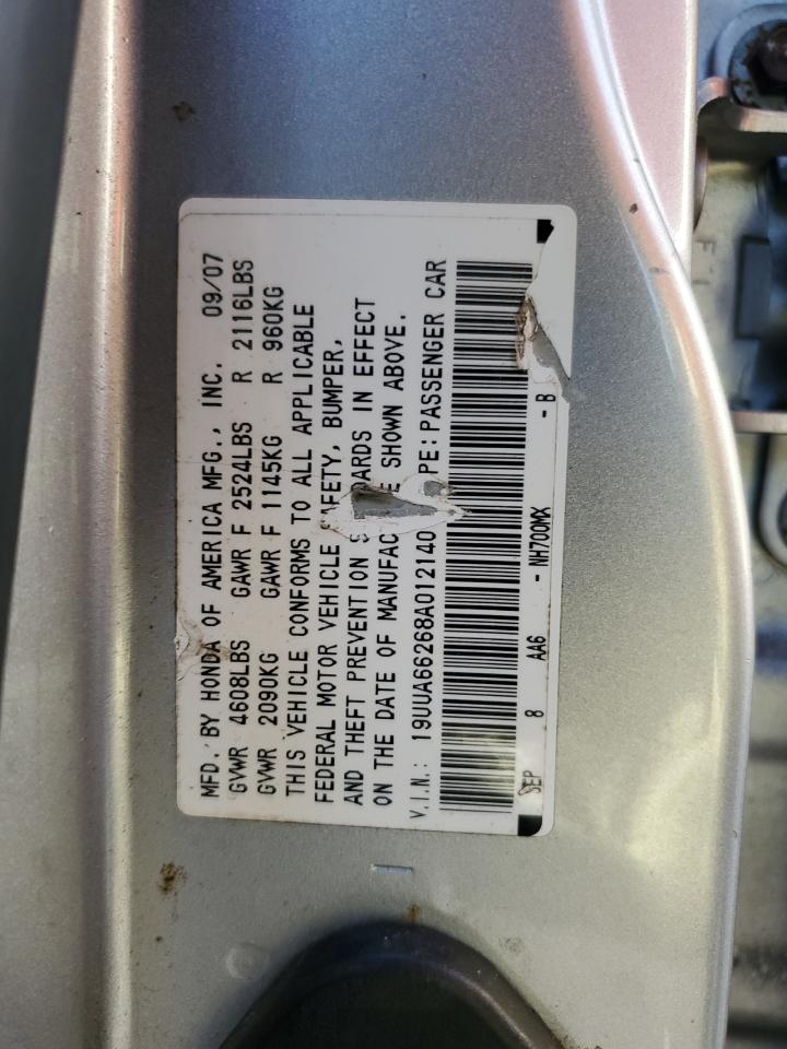 2008 Acura Tl VIN: 19UUA66268A012140 Lot: 80613945