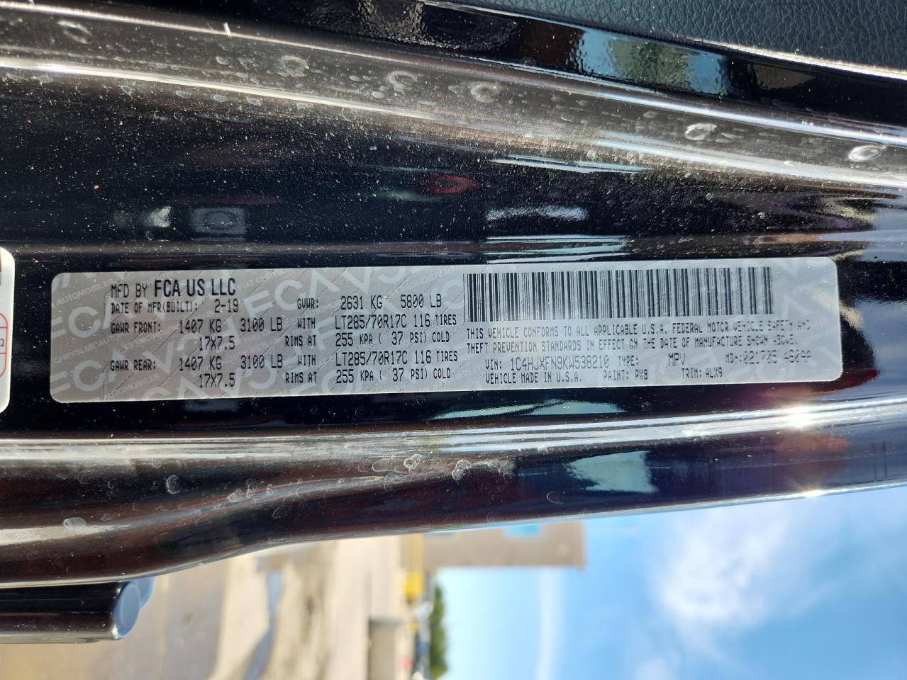 2019 Jeep Wrangler Unlimited Rubicon VIN: 1C4HJXFN9KW538210 Lot: 81514335