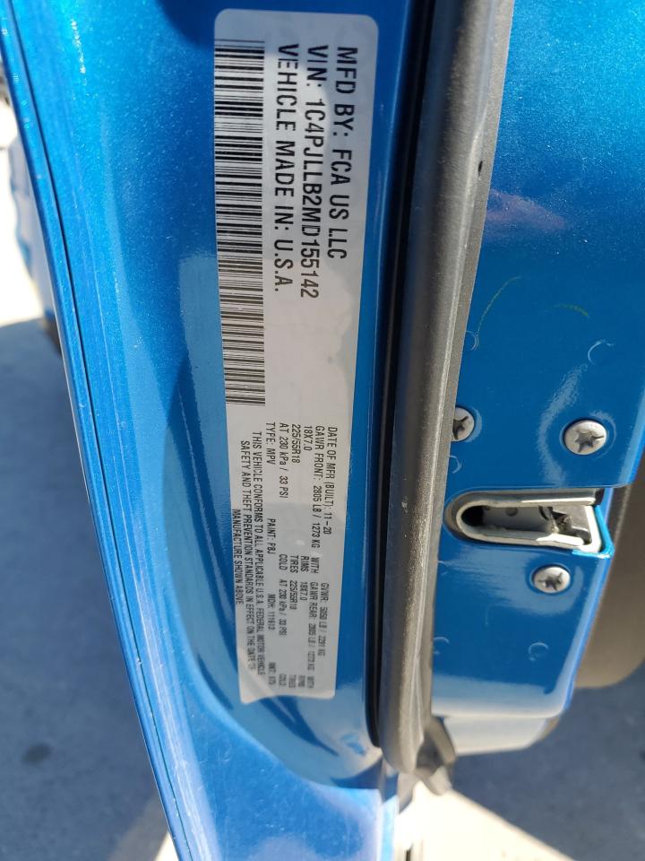 1C4PJLLB2MD155142 2021 Jeep Cherokee Latitude Plus