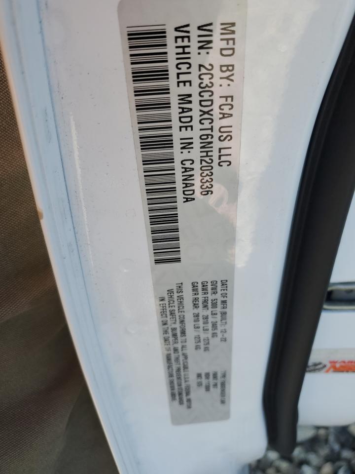 2022 Dodge Charger R/T VIN: 2C3CDXCT6NH203336 Lot: 71093115