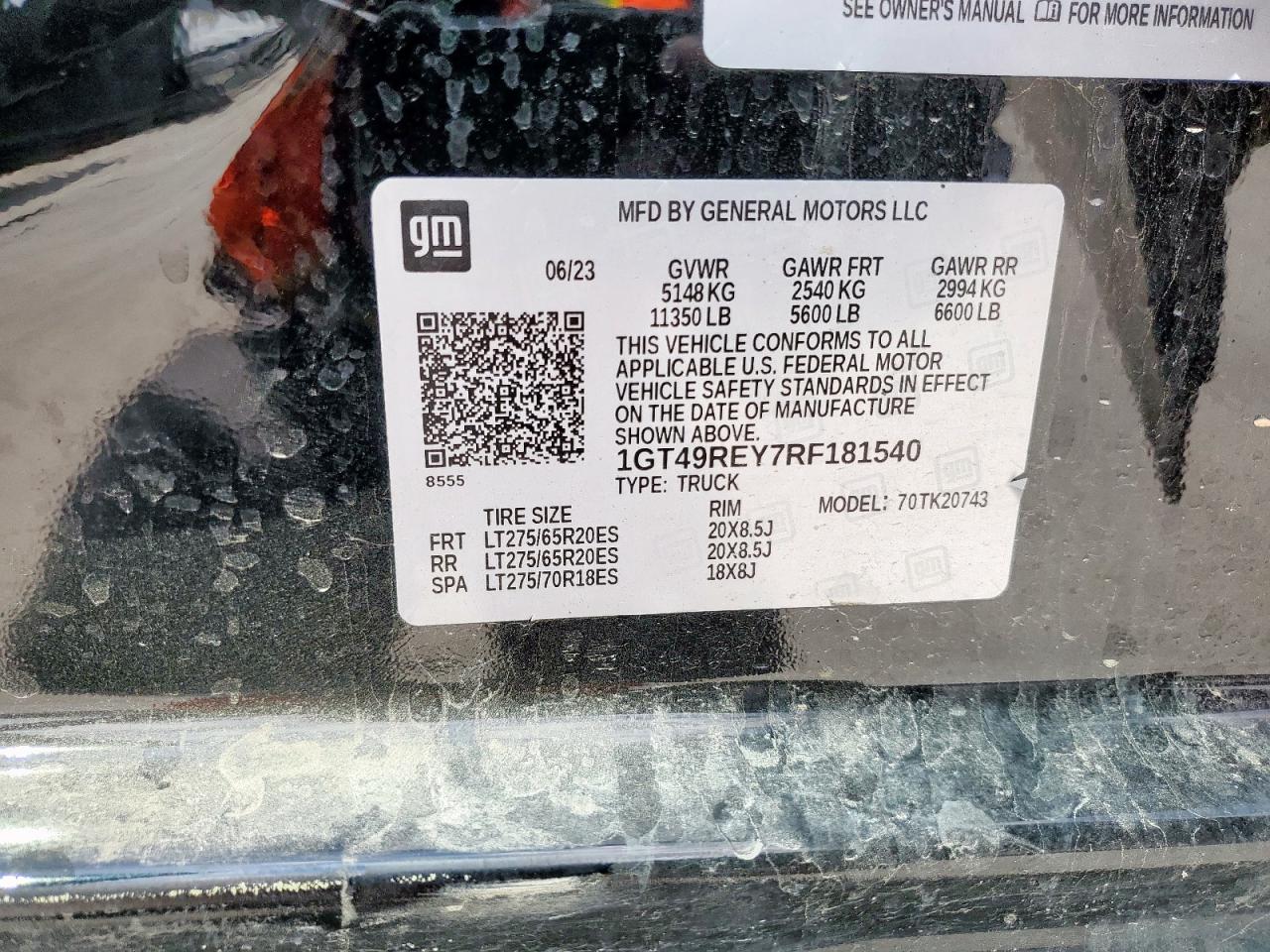 2024 GMC Sierra K2500 Denali VIN: 1GT49REY7RF181540 Lot: 81774655