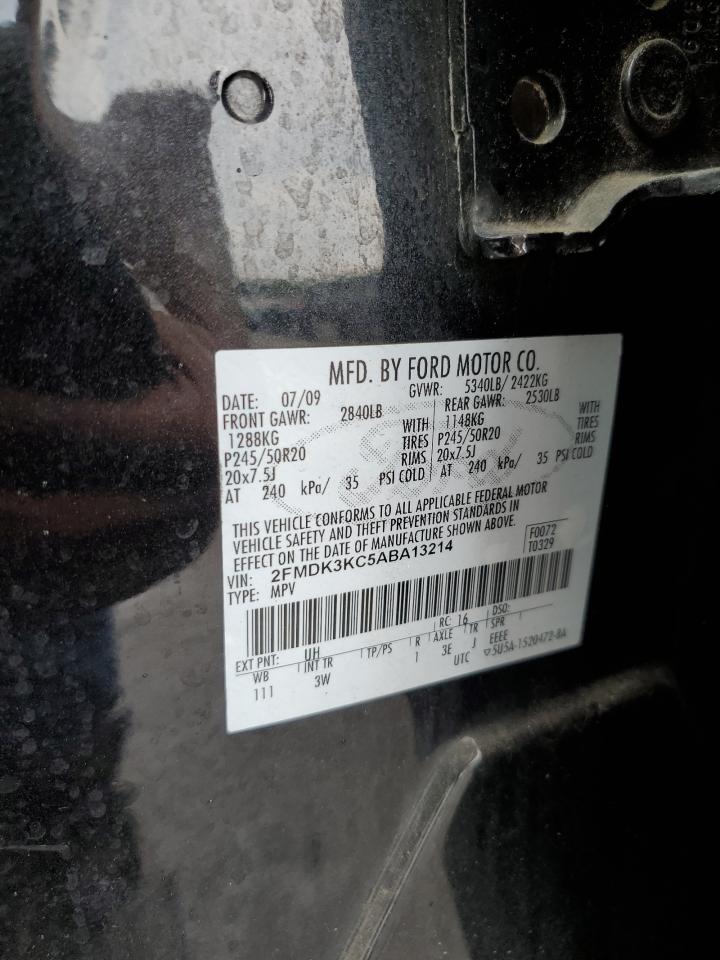 2010 Ford Edge Limited VIN: 2FMDK3KC5ABA13214 Lot: 83875955