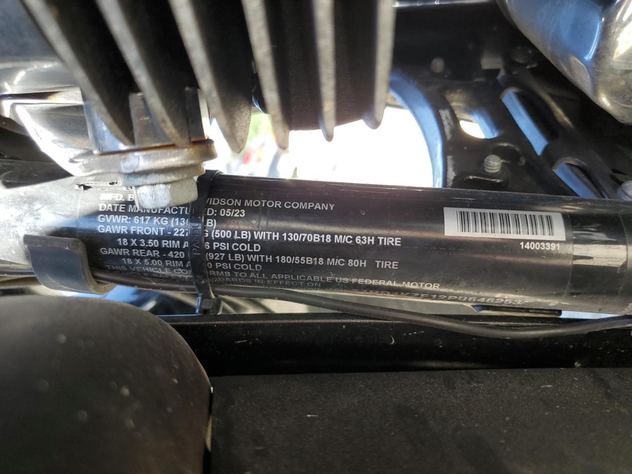 2023 Harley-Davidson Fltrk VIN: 1HD1KZF12PB646253 Lot: 70637215
