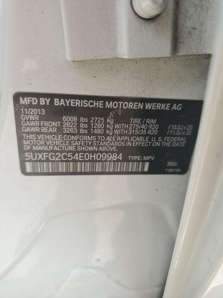 2014 BMW X6 xDrive35I VIN: 5UXFG2C54E0H09984 Lot: 84265545