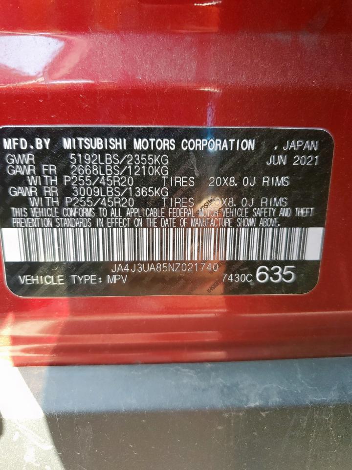 2022 Mitsubishi Outlander Se VIN: JA4J3UA85NZ021740 Lot: 71463595