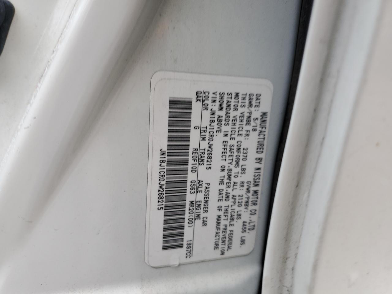 2018 Nissan Rogue Sport S VIN: JN1BJ1CR0JW268215 Lot: 82061315