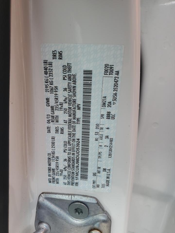 2013 Ford Escape Titanium VIN: 1FMCU9J98DUD53924 Lot: 81407335