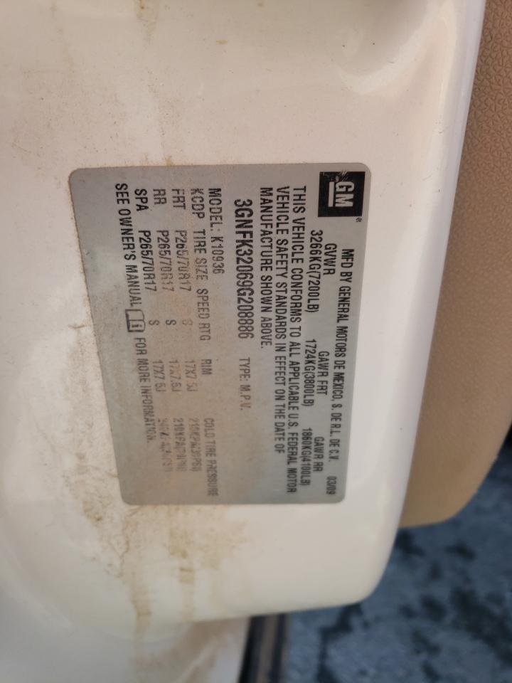 2009 Chevrolet Avalanche K1500 Ltz VIN: 3GNFK32069G208886 Lot: 80100975