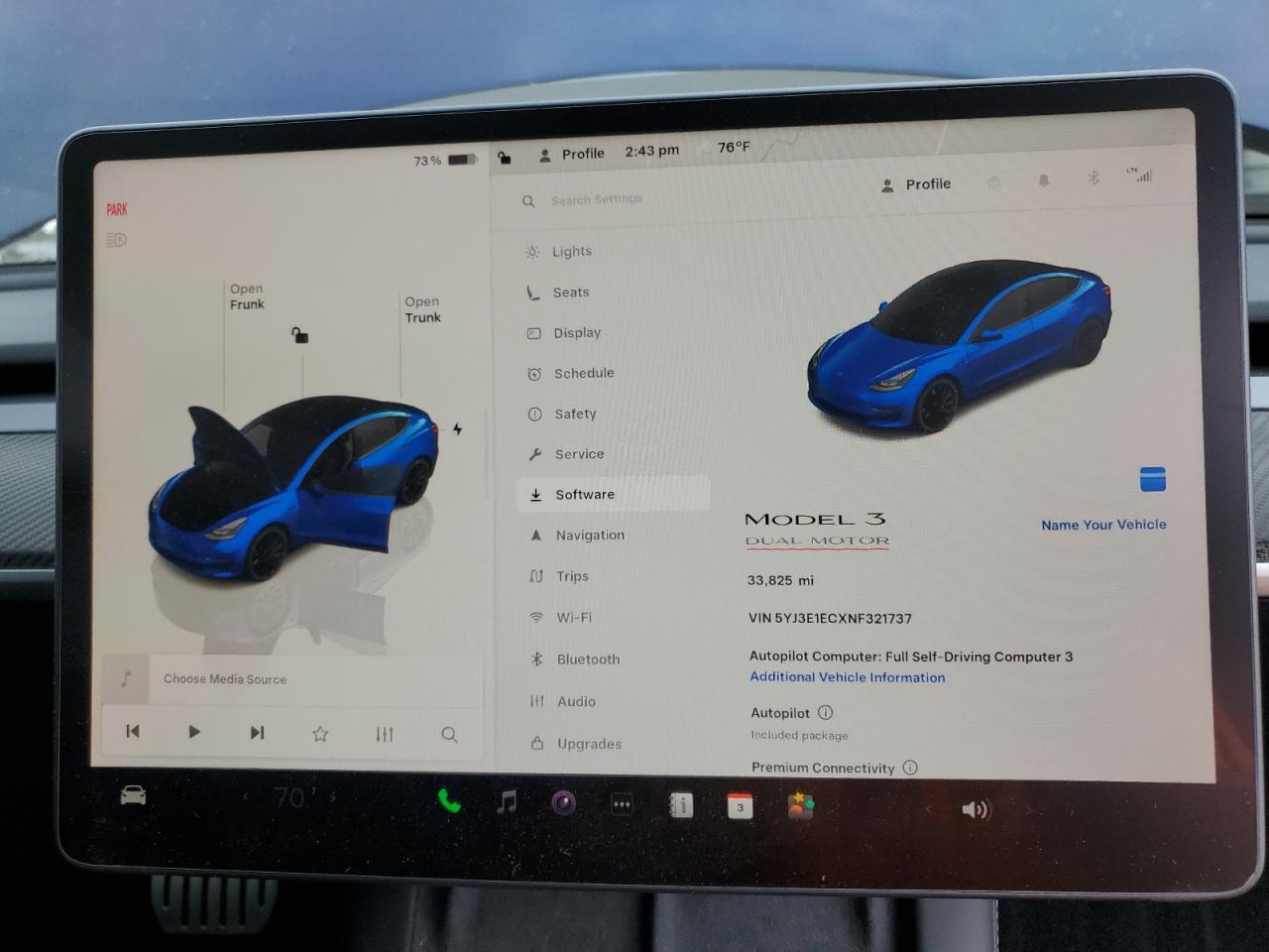 2022 Tesla Model 3 VIN: 5YJ3E1ECXNF321737 Lot: 70687475