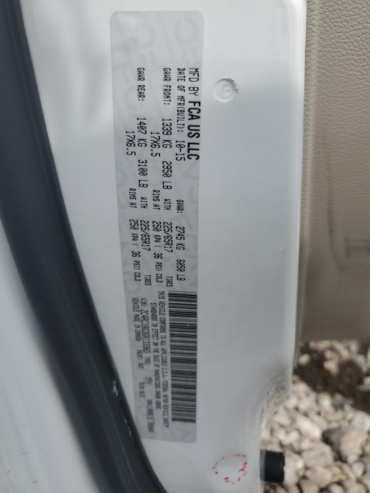 2016 Chrysler Town & Country Touring VIN: 2C4RC1BG3GR133365 Lot: 81726245