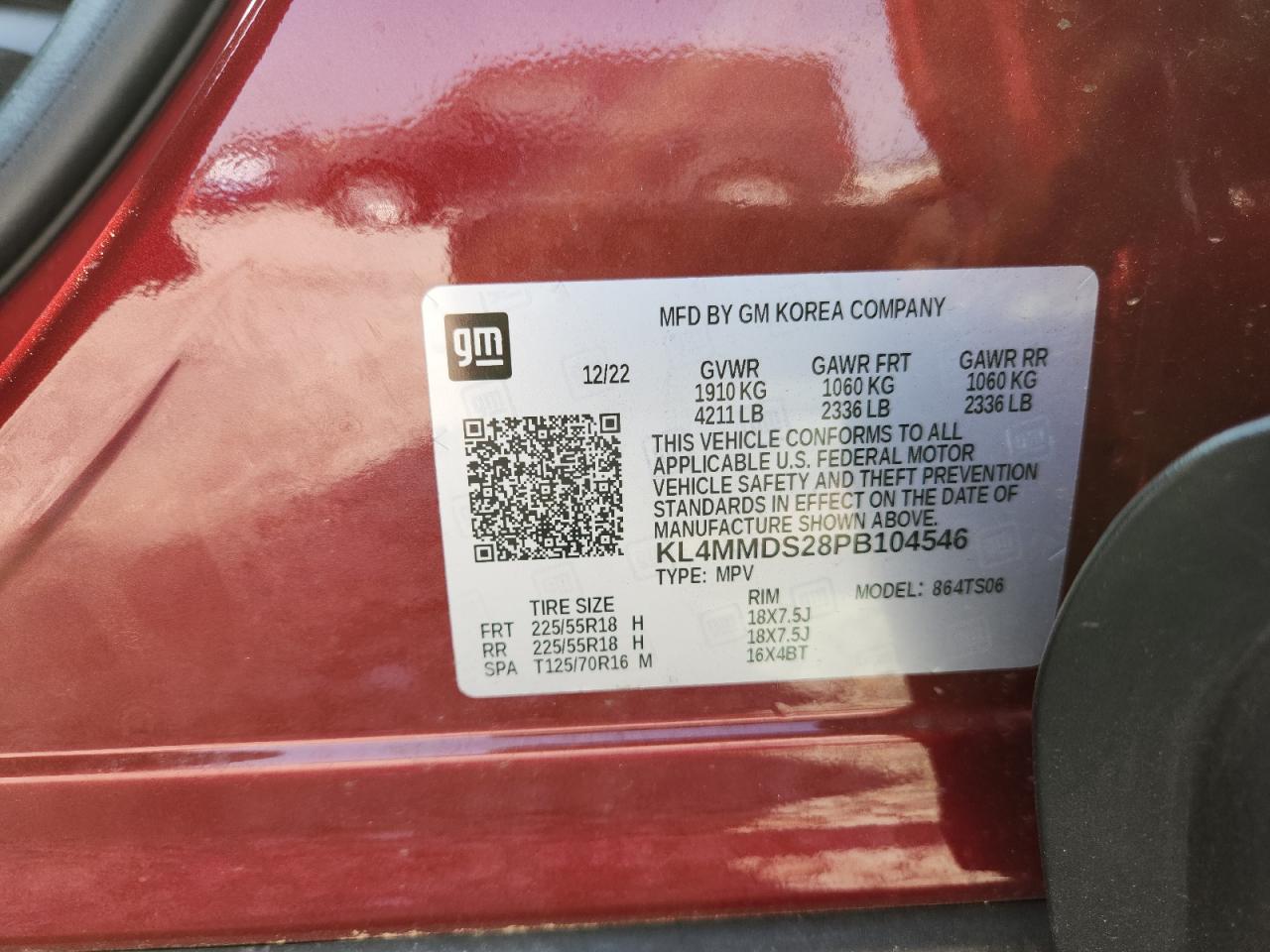 2023 Buick Encore Gx Select VIN: KL4MMDS28PB104546 Lot: 81195215