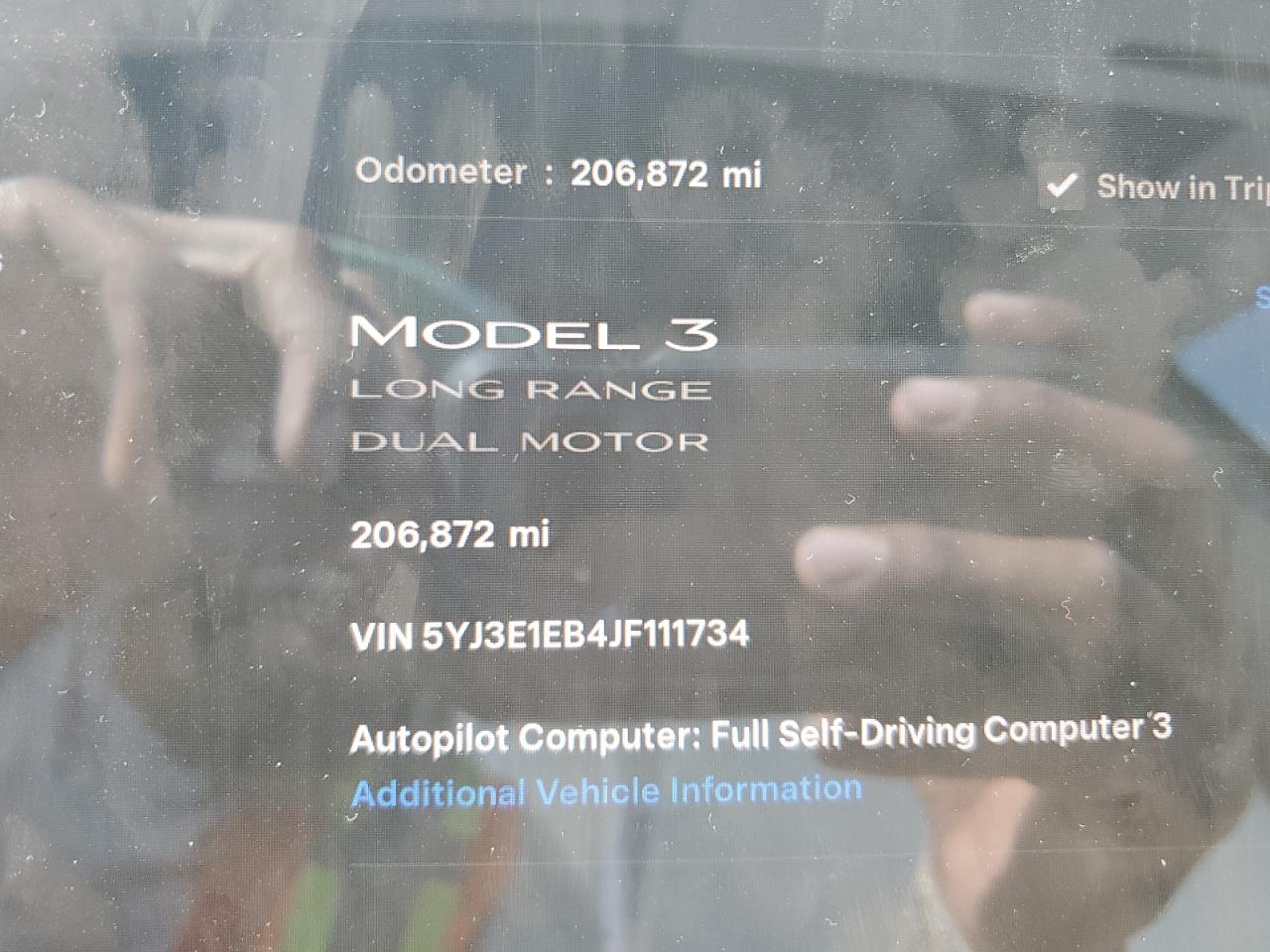2018 Tesla Model 3 VIN: 5YJ3E1EB4JF111734 Lot: 71676135