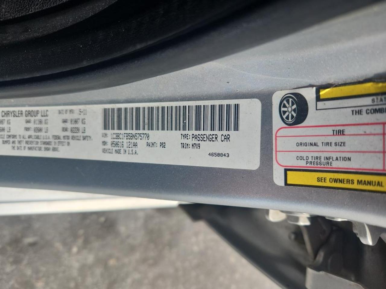 2011 Chrysler 200 Touring VIN: 1C3BC1FB5BN575770 Lot: 92017575