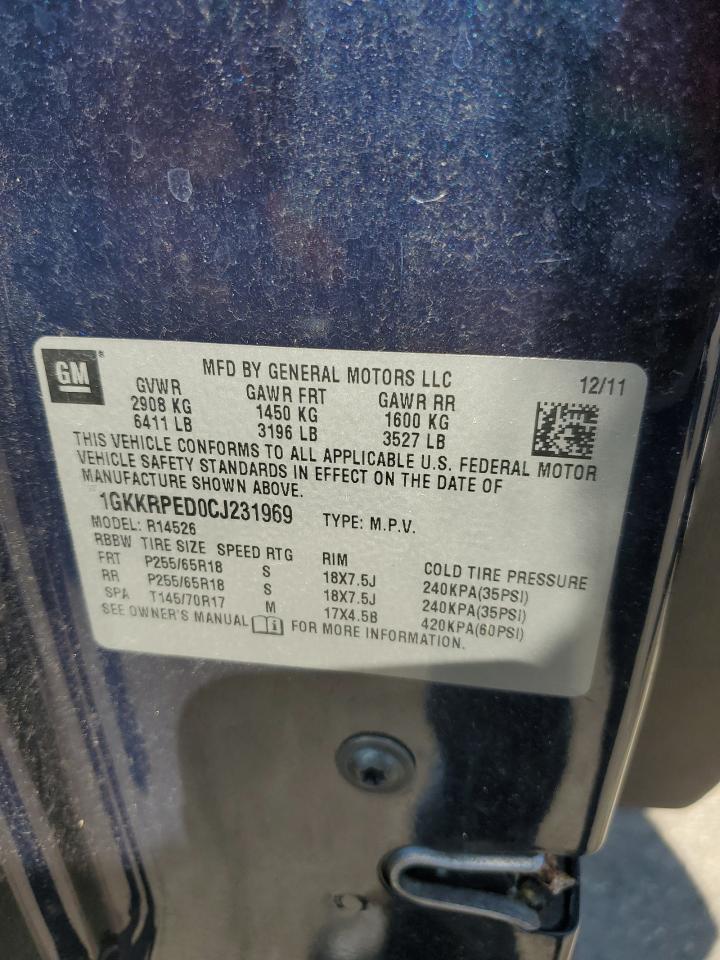 2013 GMC Acadia Sle VIN: 1GKKRPED0CJ231969 Lot: 80450055