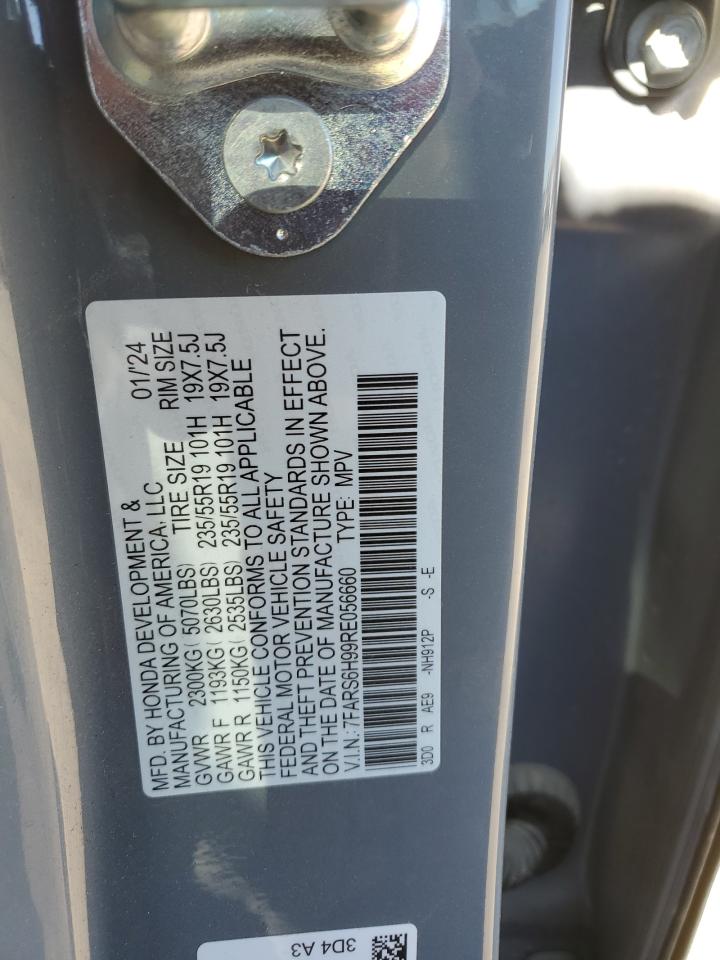 2024 Honda Cr-V Sport Touring VIN: 7FARS6H99RE056660 Lot: 81599655