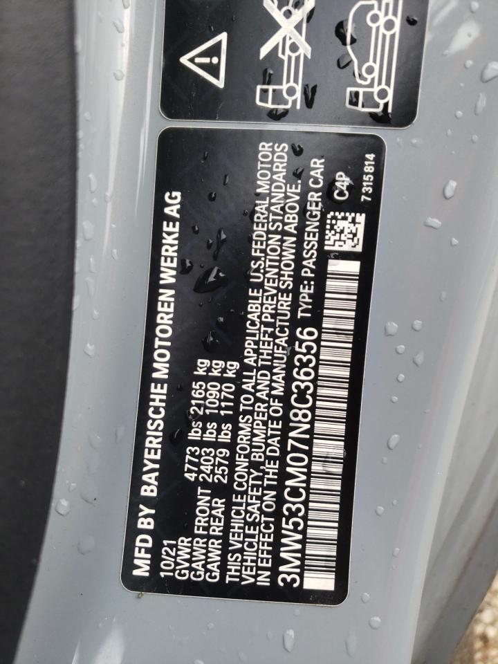 2022 BMW M240Xi VIN: 3MW53CM07N8C36356 Lot: 71036325