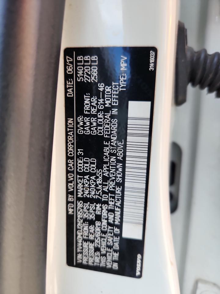 2017 Volvo Xc60 T5 VIN: YV440MDJ2H2195785 Lot: 83969175