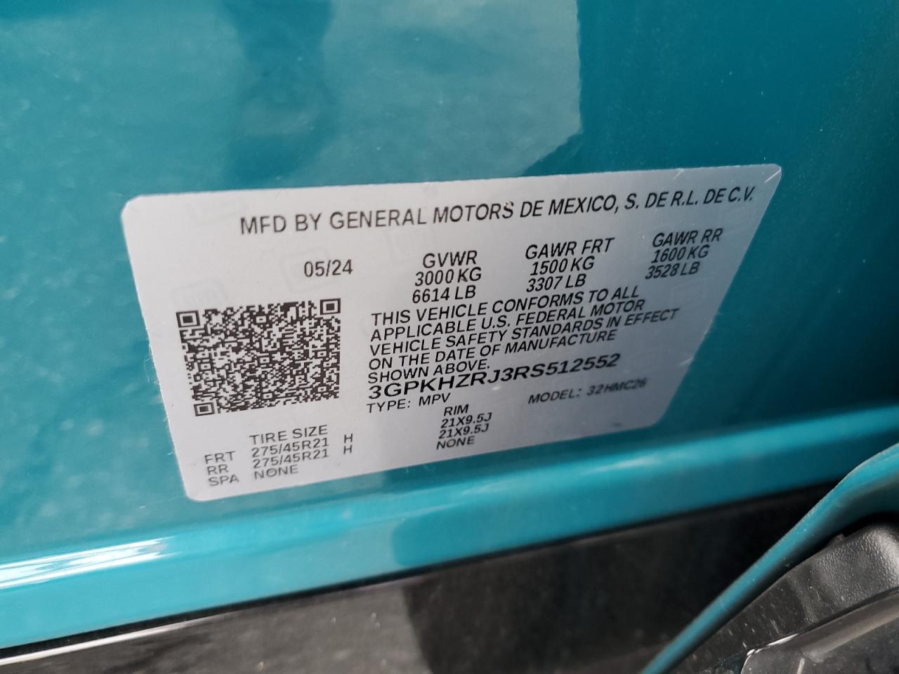 2024 Honda Prologue Elite VIN: 3GPKHZRJ3RS512552 Lot: 80200205