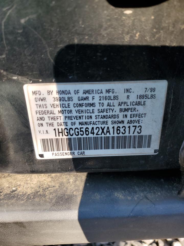 1999 Honda Accord Lx VIN: 1HGCG5642XA163173 Lot: 81149825