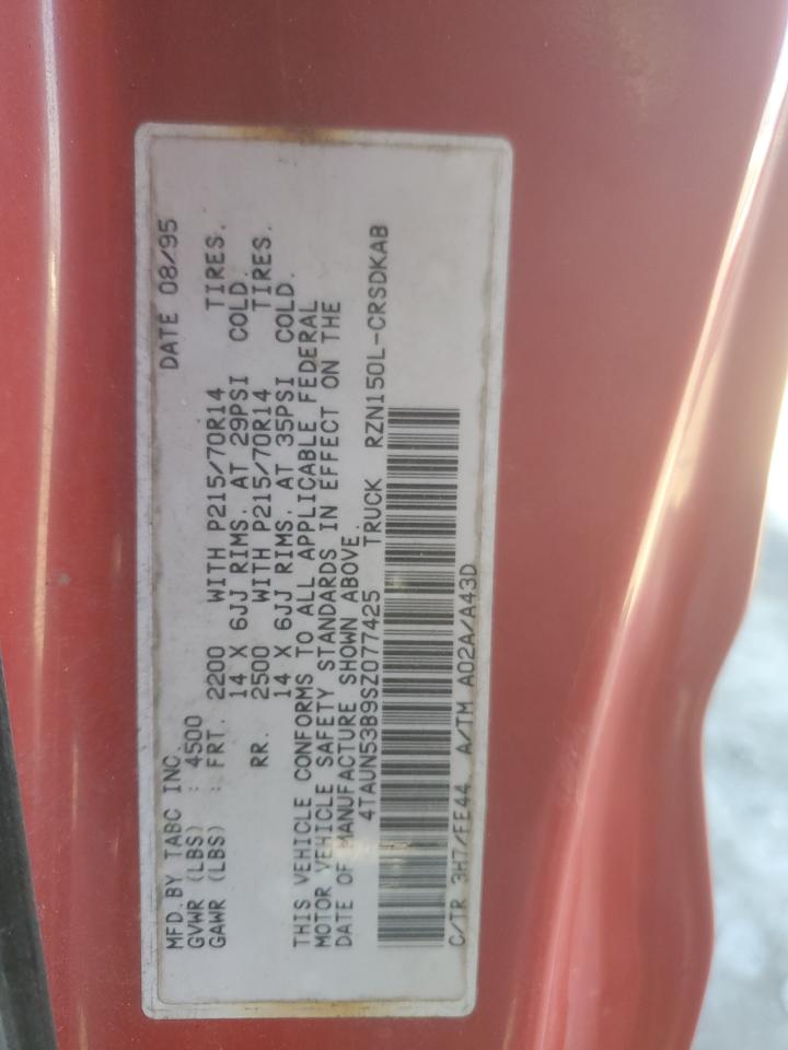 1995 Toyota Tacoma Xtracab VIN: 4TAUN53B9SZ077425 Lot: 70768285