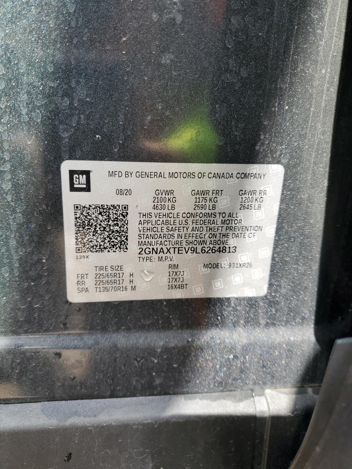 2020 Chevrolet Equinox Lt VIN: 2GNAXTEV9L6264813 Lot: 71268325