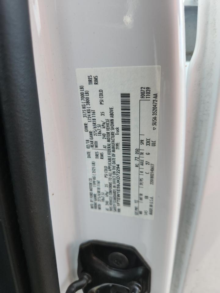 2018 Ford F150 Supercrew VIN: 1FTEW1E59JKD72294 Lot: 84643905