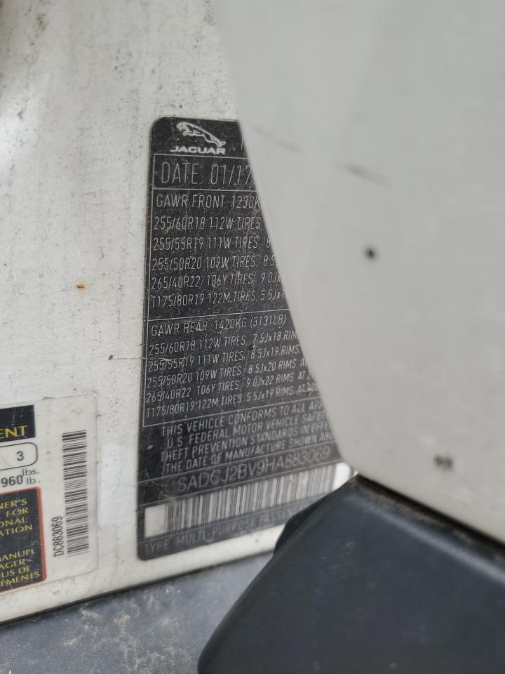 2017 Jaguar F-Pace Premium VIN: SADCJ2BV9HA883069 Lot: 71837025