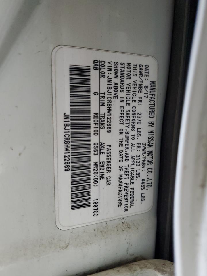 2017 Nissan Rogue Sport S VIN: JN1BJ1CR8HW122669 Lot: 84416445